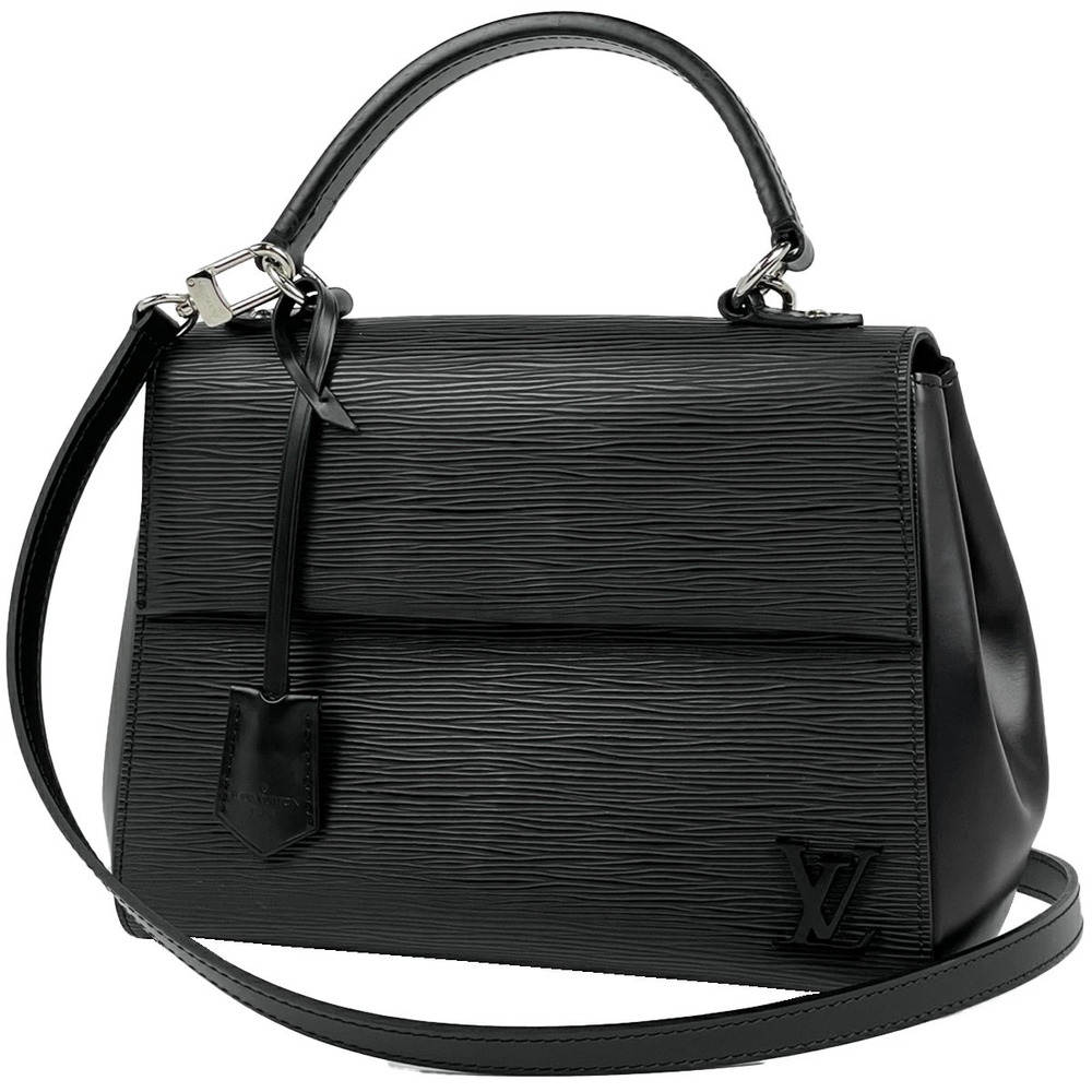 Louis Vuitton Cluny Shoulder Bag Handbag Epi Leather Noir Black